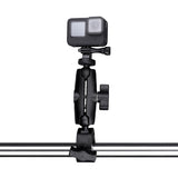 Adjustable 360 Degree Action Camera Clamp Holder - Extended Version - Rear View