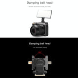 Universal Hot Shoe Damping Ball-Head Camera Bracket - Black - Rear View