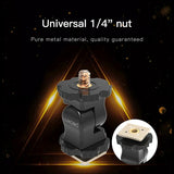 Universal Hot Shoe Damping Ball-Head Camera Bracket - Black - Close-Up Angle