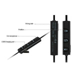 Wireless In-ear Earphones with Mic - Kin-88 - Black - Top-Down View