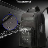 Large Capacity Anti-Theft Waterproof Shoulder Bag With Usb Port - 35.5X24X45Cm Black - Rear View