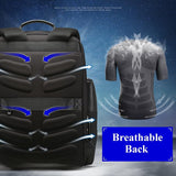 Large Capacity Anti-Theft Waterproof Shoulder Bag With Usb Port - 35.5X24X45Cm Black - Close-Up Angle