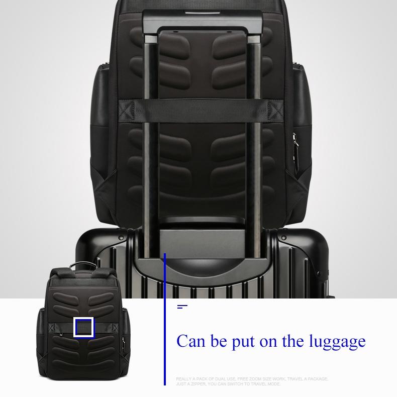 Large Capacity Anti-Theft Waterproof Shoulder Bag With Usb Port - 35.5X24X45Cm Black