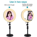 7.9 Dual-colour Led Ring Light with Desktop Mount and Phone Clamp - Extra Image