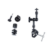 7 Articulating Magic Arm With Adjustable Friction & Large Claws Clips - Black