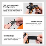 Universal Chin Strap Mount for Action Cameras - Black - 45-Degree Angle
