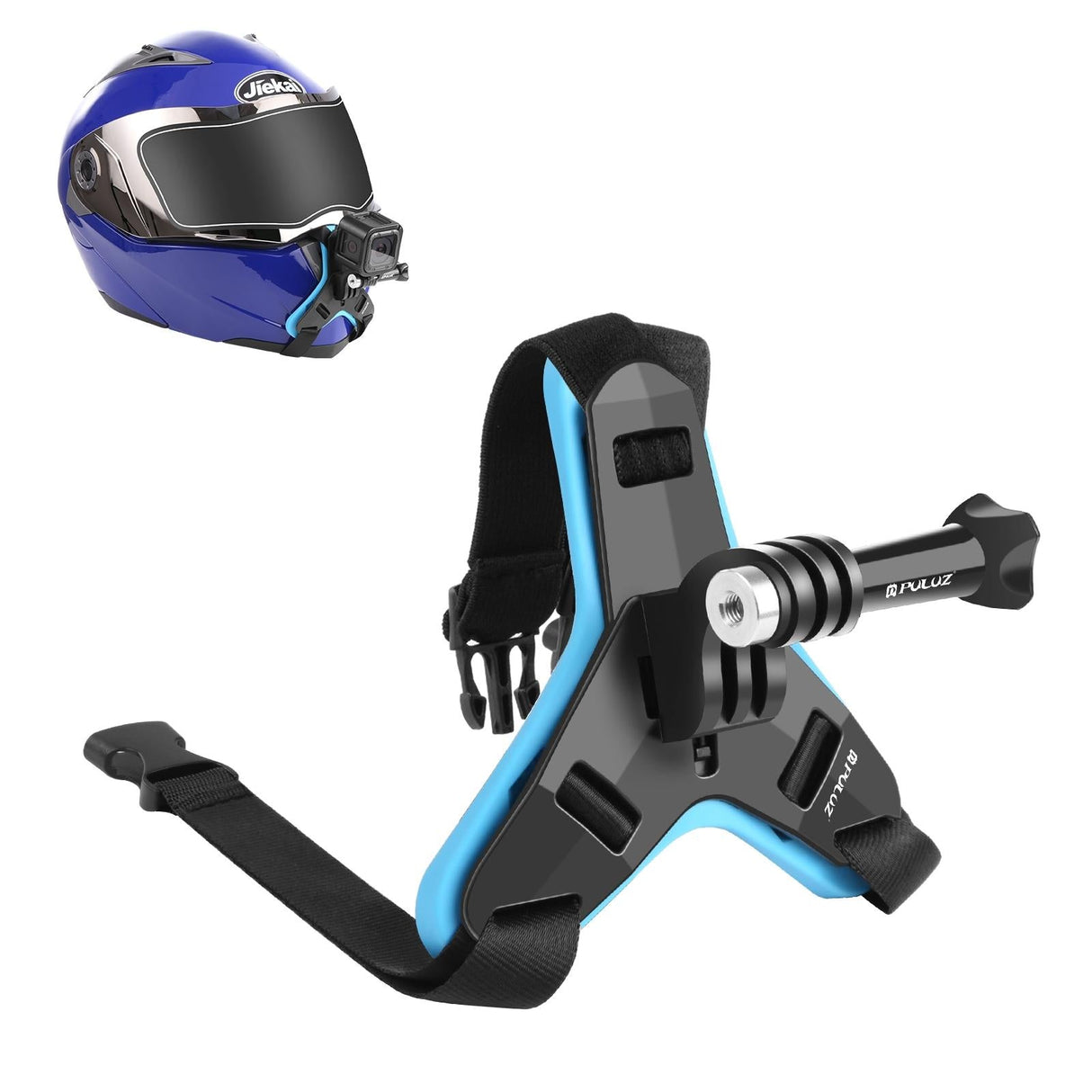 Universal Chin Strap Mount for Action Cameras - Black