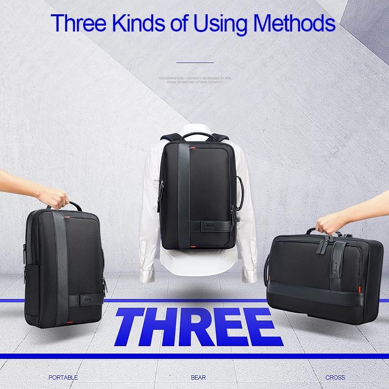 Large Capacity Business Laptop Backpack with Usb - Breathable Black 29x16x44cm