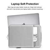 14-15 Inch Laptop Sleeve Briefcase With Zipper And Handle - Gray Blue - Rear View