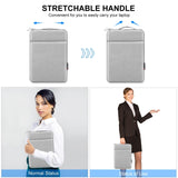 14-15 Inch Laptop Sleeve Briefcase With Zipper And Handle - Gray Blue - Close-Up Angle