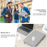 14-15 Inch Laptop Sleeve Briefcase With Zipper And Handle - Gray Blue - Extra Image