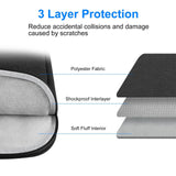 15-16.7 Inch Laptop Sleeve Briefcase With Zipper And Handle - Gray Blue - Extra Image
