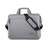 Portable 15 Inch Laptop Leather Handbag For Business Briefcase - Sapphire Blue - Front View
