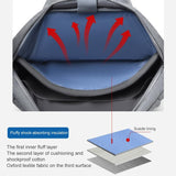 Portable 15 Inch Laptop Leather Handbag For Business Briefcase - Sapphire Blue - Close-Up Angle