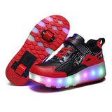 Rechargeable Light Wheel Skating Shoes For Kids - Size 36 Two-Wheeled - Extra Image