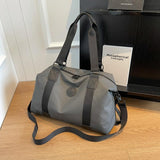 Travel-ready Waterproof Sports Bag for Fitness - Grey - Front View