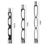 Aluminum Extension Arm with Hollow Grip - 20cm - Silver - Top-Down View