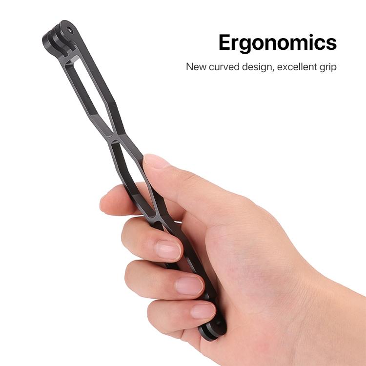 Aluminum Extension Arm with Hollow Grip - 20cm - Silver