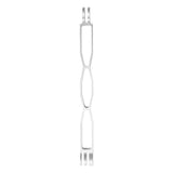 Aluminum Extension Arm with Hollow Grip - 20cm - Silver