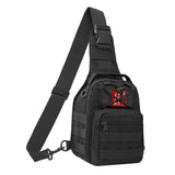 Waterproof Crossbody Chest Pack For Outdoor Sports Lightweight & Durable - Black