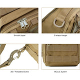 Waterproof Crossbody Chest Pack For Outdoor Sports Lightweight & Durable - Black - Close-Up Angle