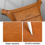 Large Capacity Crossbody Bag For Men D808 Single Shoulder Bag - Light Brown - Close-Up Angle