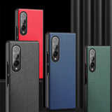 For Samsung Galaxy Z Fold4 5G Foldable Cross Pattern Phone Case - Foldable Design - Red
