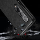 For Samsung Galaxy Z Fold4 5G Foldable Cross Pattern Phone Case - Foldable Design - Red - 45-Degree Angle