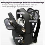 Large Capacity Business Shoulder Bag For Men - Green - Rear View