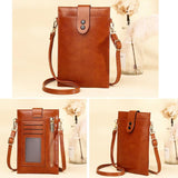 Retro Mini Shoulder Bag For Casual Cross Body Use - Black - 45-Degree Angle