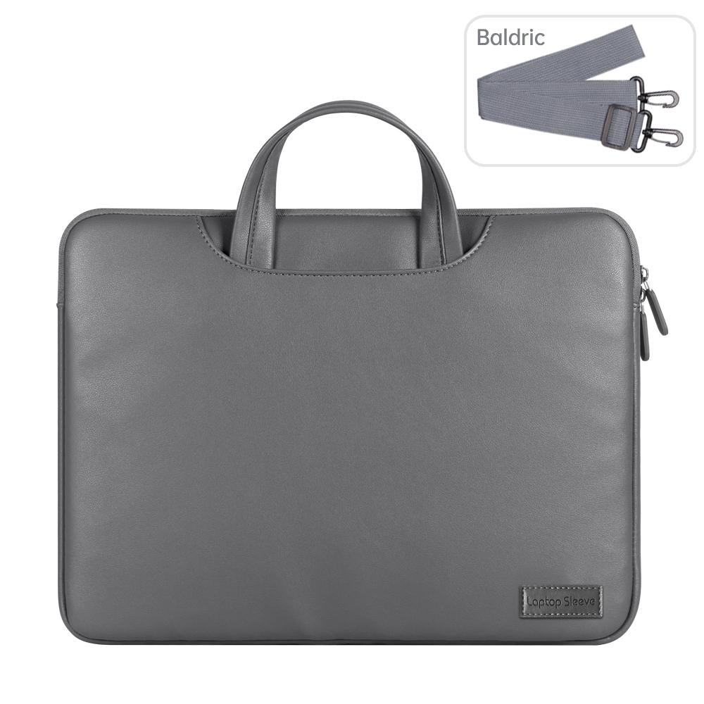 13 / 14 Inch Waterproof Pu Laptop Inner Bag - Black