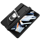 For Samsung Galaxy Z Fold4 5G Magnetic Armor Phone Case - Full Coverage - Litchi Texture - Extra Image
