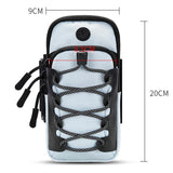 Reflective Cell Phone Arm Bag For Outdoor Fitness - Light Blue - Side View