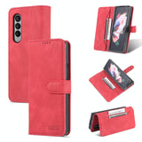 For Samsung Galaxy Z Fold4 5G Horizontal Flip Tpu Phone Case - Red - Extra Image