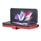 For Samsung Galaxy Z Fold4 5G Horizontal Flip Tpu Phone Case - Red - Extra Image