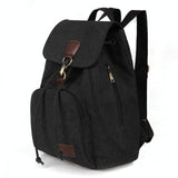 Women Canvas Laptop Backpack - Compact And Stylish - Coffee - Front View