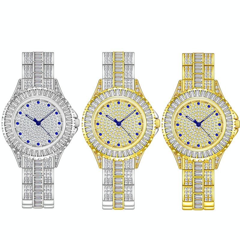 Diamond-Inlaid Women Chain Watch - Elegant Jewelry