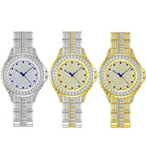 Diamond-Inlaid Women Chain Watch - Elegant Jewelry - Top-Down View