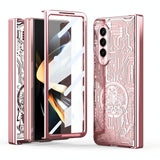 For Samsung Galaxy Z Fold4 5G Foldable Electroplated Phone Case - Mechanical Legend 4. - Silver