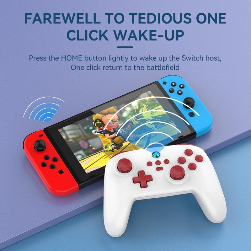 Vibration Gamepad for Switch / Android / Apple / Pc - Tooth Design - Pink