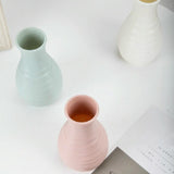 Creative Desktop Flower Vase - Modern Plastic Decoration - Blue - Rear View
