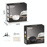 Smart Usb Charging Robot Vacuum for Family Cleaning - Black - Top-Down View