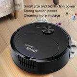 Smart Usb Charging Robot Vacuum for Family Cleaning - Black