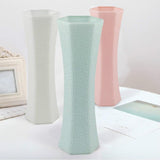 3-piece Plastic Hydroponic Vase Set for Creative Home Decor - Pink - Rear View