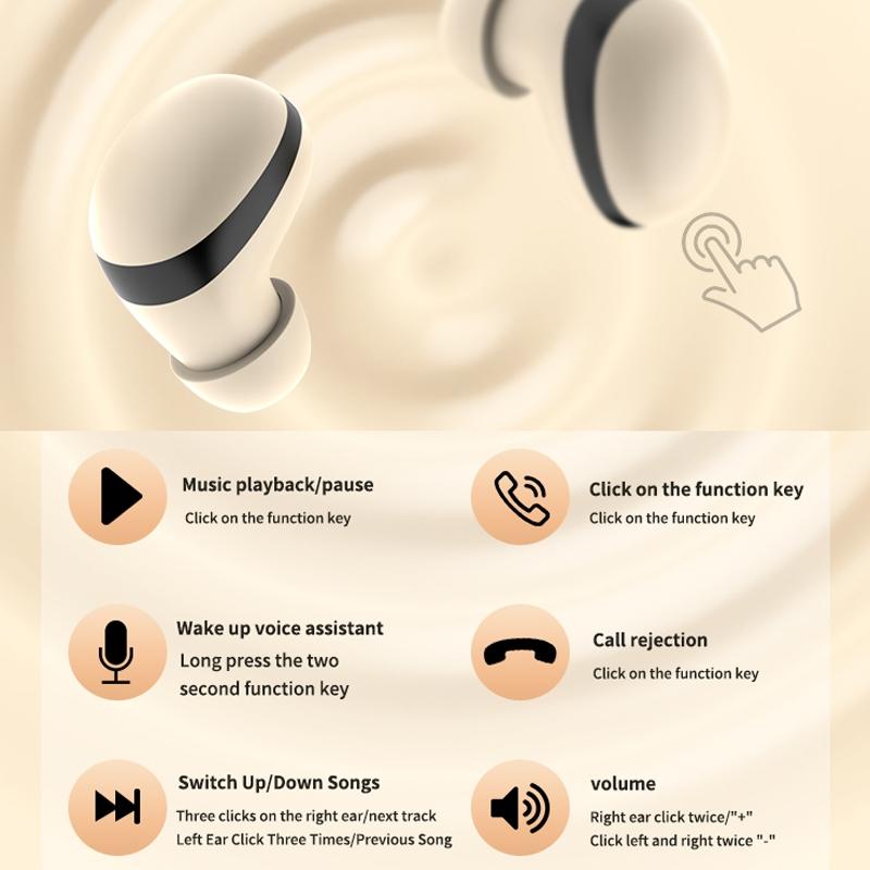 Wireless Mini Tws Earbuds with Noise Reduction and Long Battery Life - Black