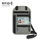 Rfid Passport & Certificate Protection Cover - Dark Gray - Rear View