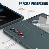 For Samsung Galaxy z Fold4 5G Samsung Galaxy z Fold4 2-in-1 Detachable Folding Case with Holder & Pen Slot - Beige - 45-Degree Angle
