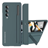 For Samsung Galaxy z Fold4 5G Samsung Galaxy z Fold4 2-in-1 Detachable Folding Case with Holder & Pen Slot - Beige