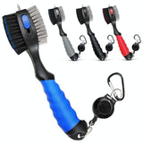 Portable Golf Club Brush - Retractable - Blue - Side View