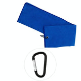 Club Cleaning Brush & Hook Towel Golf Set - Compact & Convenient - Blue - Side View
